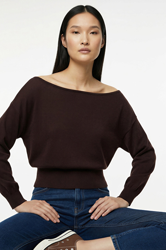 Koton Kadın Kazak 6WAL90038IT Kahverengi Koton Kadın Kazak 6WAL90038IT Kahverengi