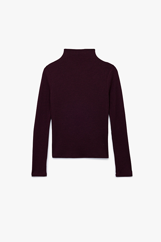 Koton Kadın Tişört 6WAK50363EK Bordo Koton Kadın Tişört 6WAK50363EK Bordo