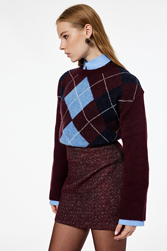 Koton Kadın Kazak 6WAK90463HT Desenli Koton Kadın Kazak 6WAK90463HT Desenli