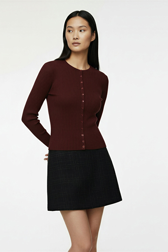 Koton Kadın Hırka 6WAL90040IT Bordo Koton Kadın Hırka 6WAL90040IT Bordo