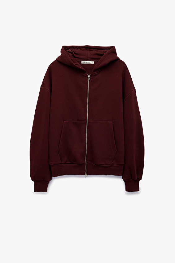 Koton Kadın Sweatshirt 6WAL10200IK Bordo Koton Kadın Sweatshirt 6WAL10200IK Bordo