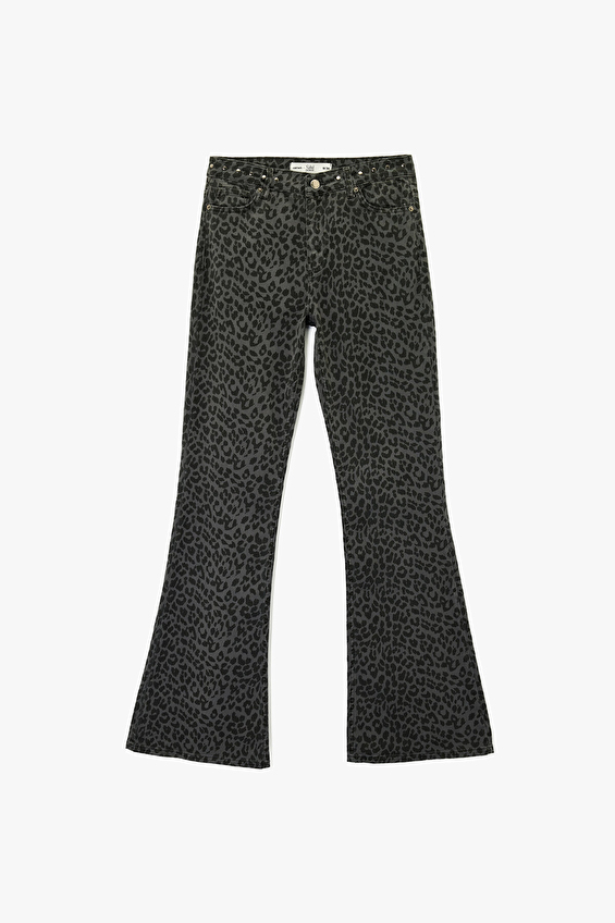 Koton Kadın Pantolon 6WAL40047MW Leopar Koton Kadın Pantolon 6WAL40047MW Leopar