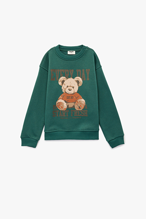 Koton Kız Çocuk Sweat 6WKG10380AK Yeşil Koton Kız Çocuk Sweat 6WKG10380AK Yeşil