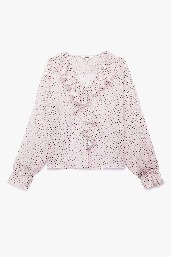 Koton Regular Fit Gömlek Yaka Kadın Kazak 6SAK60093PW Pembe Koton Regular Fit Gömlek Yaka Kadın Kazak 6SAK60093PW Pembe