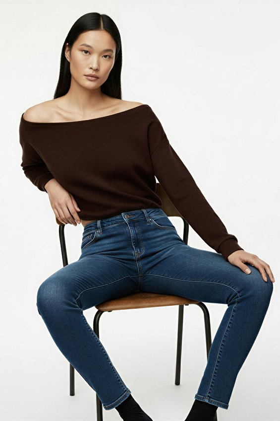 Koton Kadın Tişört 6WAL10611IK Kahverengi Koton Kadın Tişört 6WAL10611IK Kahverengi