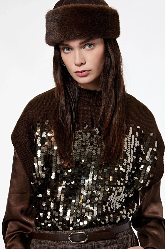 Koton Kadın Yelek 6WAK20102HT Kahverengi Koton Kadın Yelek 6WAK20102HT Kahverengi