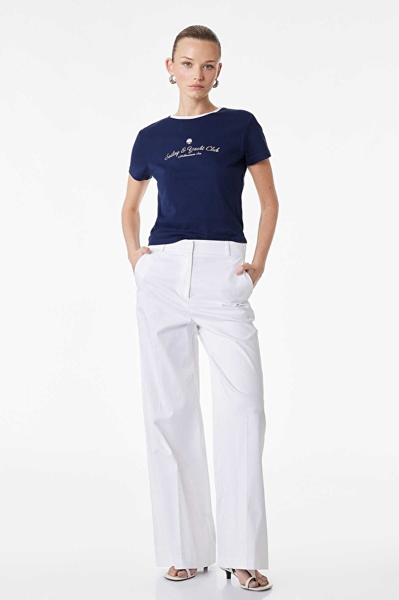 Koton Kadın Tişört 6SAK50084EK Lacivert Koton Kadın Tişört 6SAK50084EK Lacivert