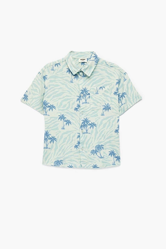 Koton Erkek Çocuk Gömlek 6SKB60102TW Mavi Koton Erkek Çocuk Gömlek 6SKB60102TW Mavi