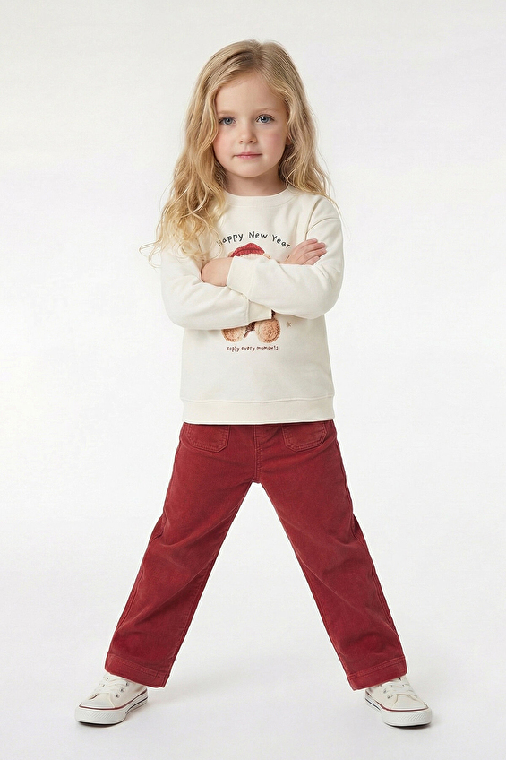 Koton Bebek Sweat 6WMG10190AK Ekru Koton Bebek Sweat 6WMG10190AK Ekru