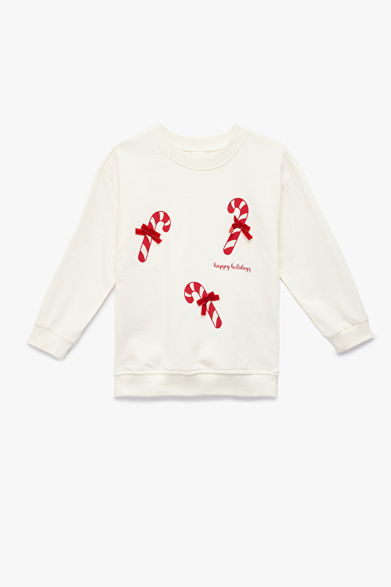 Koton Bebek Sweat 6WMG10210AK Ekru Koton Bebek Sweat 6WMG10210AK Ekru