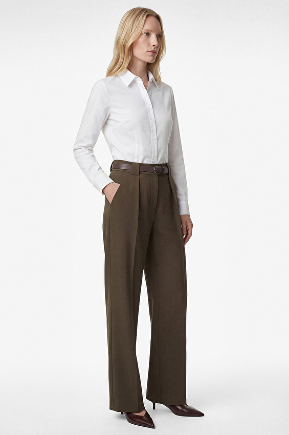 Koton Regular Fit Kadın Gömlek 6SAK60202UW Beyaz Koton Regular Fit Kadın Gömlek 6SAK60202UW Beyaz