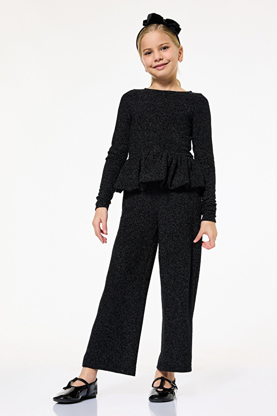 Koton Kız Çocuk Pantolon 6WKG40222AK Siyah Koton Kız Çocuk Pantolon 6WKG40222AK Siyah