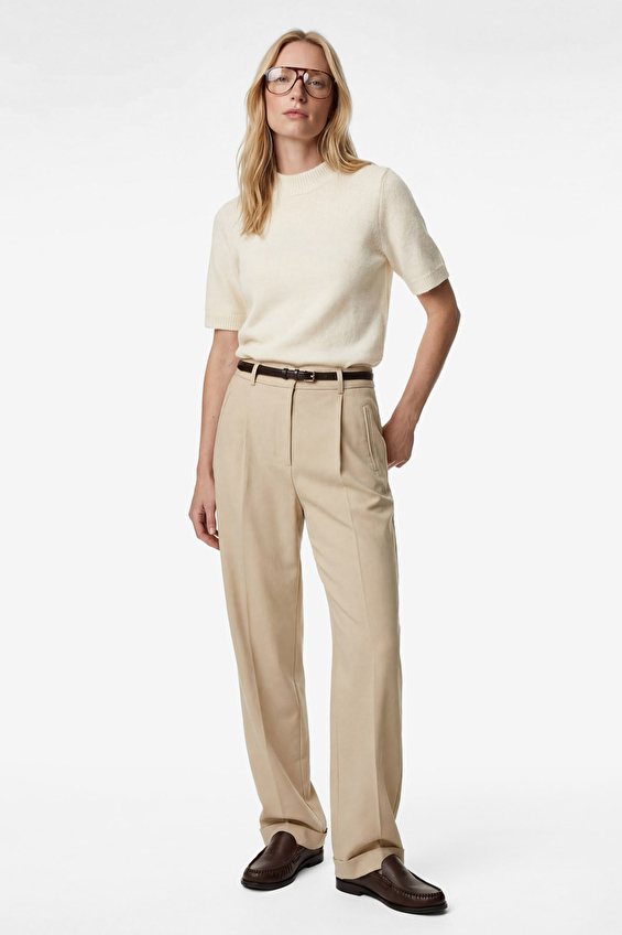 Koton Kadın Pantolon 6SAK40191UW Bej Koton Kadın Pantolon 6SAK40191UW Bej