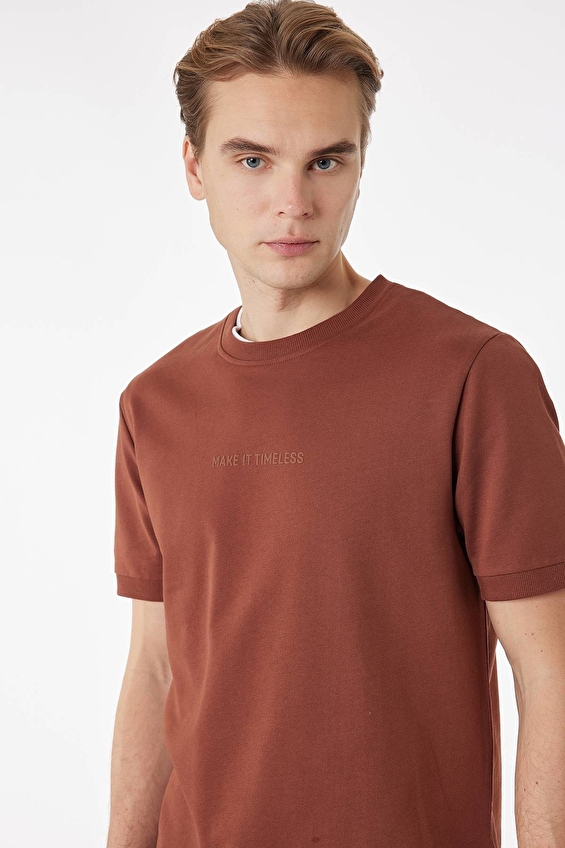 Koton Regular Fit Erkek Tişört 6SAM10242MK Kiremit Koton Regular Fit Erkek Tişört 6SAM10242MK Kiremit