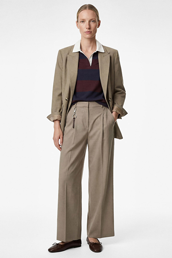 Koton Kadın Pantolon 6SAK40205UW Vizon Koton Kadın Pantolon 6SAK40205UW Vizon