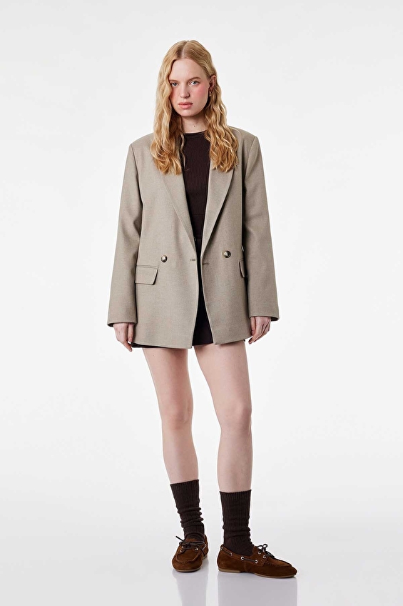 Koton Kadın Ceket 6SAK50052UW Vizon Koton Kadın Ceket 6SAK50052UW Vizon