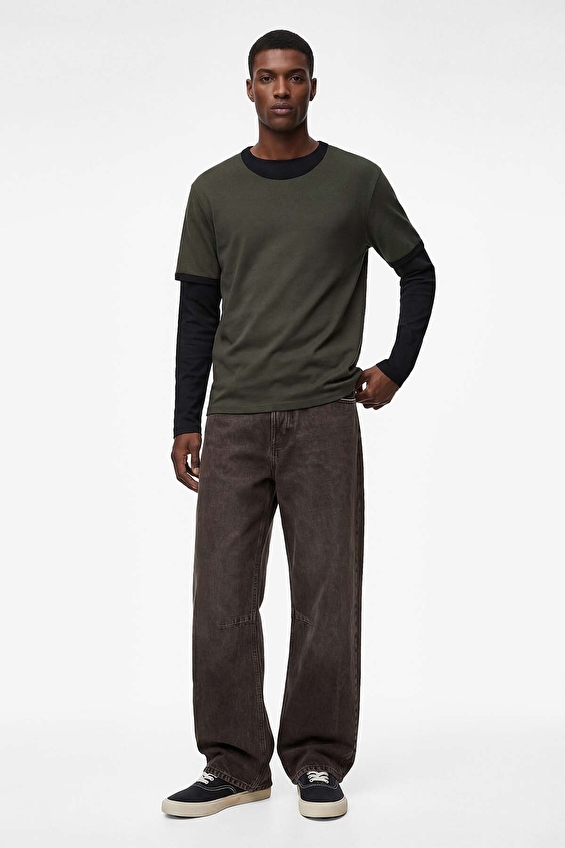 Koton Slim Fit Erkek Tişört 6SAM10278MK Antrasit Koton Slim Fit Erkek Tişört 6SAM10278MK Antrasit