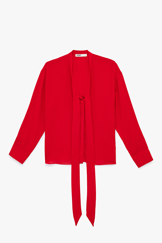 Koton Kadın Gömlek 6SAK60359UW Kırmızı Koton Kadın Gömlek 6SAK60359UW Kırmızı