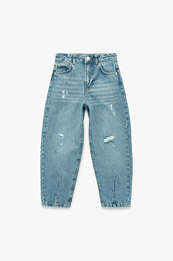 Koton Kız Çocuk Pantolon 6SKG40092AD Mavi Koton Kız Çocuk Pantolon 6SKG40092AD Mavi