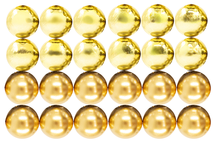 Mistique Home 4 cm 24'lü Top Süs (Simli-Parlak-Metalize) Gold