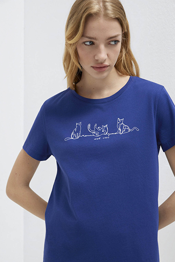 Mavi Kadın Tişört M1613721 70722 Saks Mavi Kadın Tişört M1613721 70722 Saks