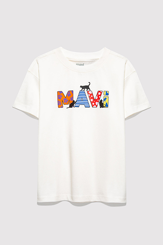 Mavi Kız Çocuk Tişört M7610426 70057 M7610426-70057 Krem Mavi Kız Çocuk Tişört M7610426 70057 M7610426-70057 Krem