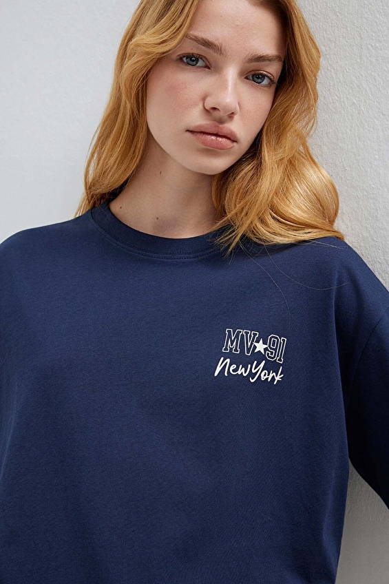 Mavi Kadın Tişört M1613793 82318 Lacivert Mavi Kadın Tişört M1613793 82318 Lacivert