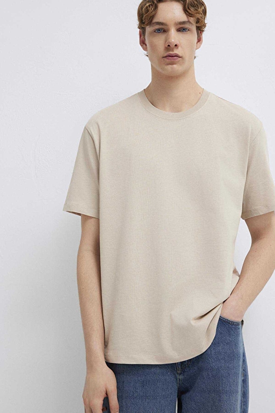 Mavi Erkek Tişört M066249 70004 Bej Mavi Erkek Tişört M066249 70004 Bej