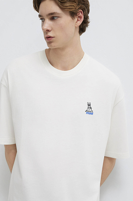 Mavi Erkek Tişört M0613178 70057 Kırık beyaz Mavi Erkek Tişört M0613178 70057 Kırık beyaz