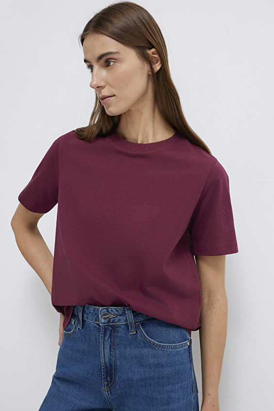 Mavi Kadın Tişört M1600965 70393 Bordo Mavi Kadın Tişört M1600965 70393 Bordo