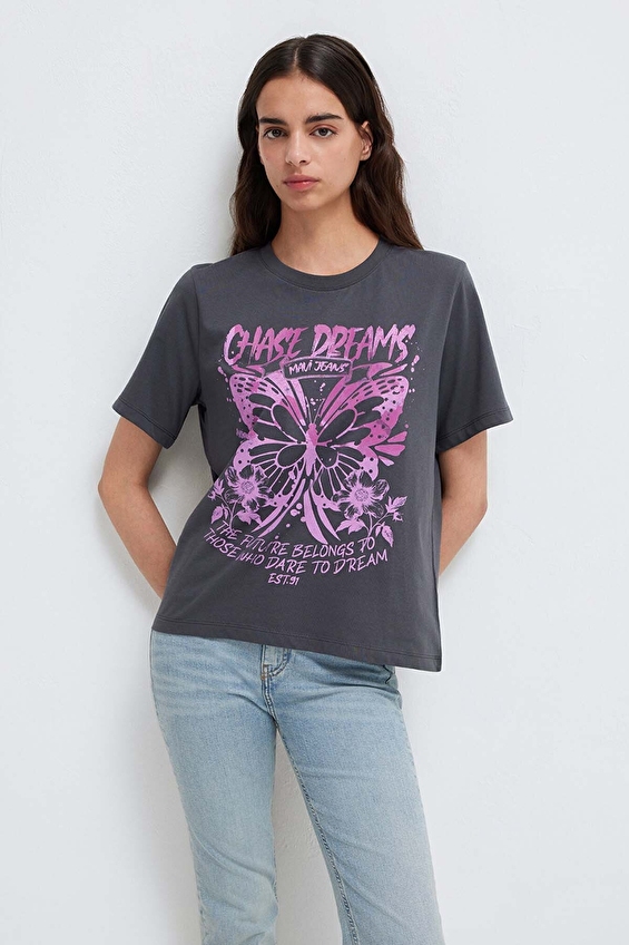 Mavi Kadın Tişört M1613720 83620 Gri Mavi Kadın Tişört M1613720 83620 Gri