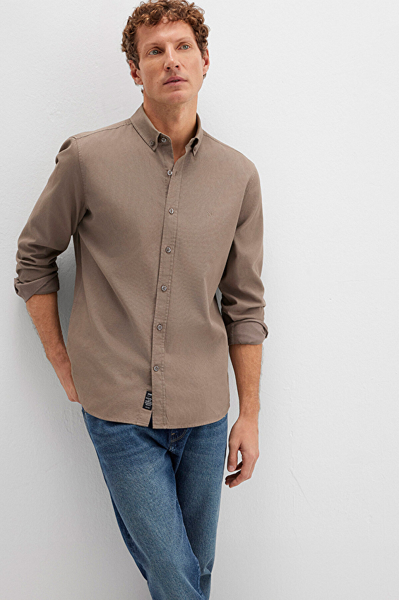 Mavi Erkek Gömlek M0211192 83866 Kahverengi Mavi Erkek Gömlek M0211192 83866 Kahverengi