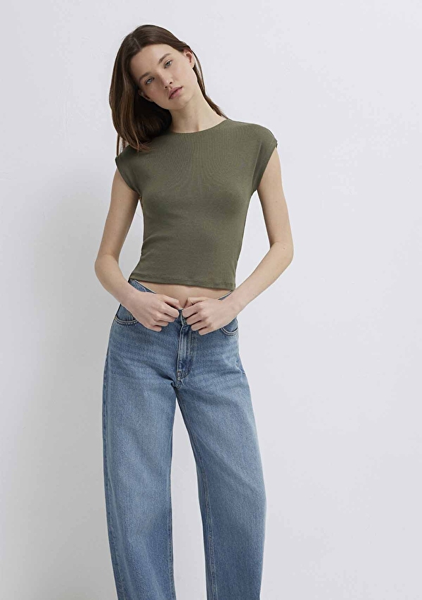 Mavi Fitted Kadın Tişört M1613809 71546 Haki Mavi Fitted Kadın Tişört M1613809 71546 Haki