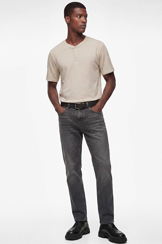 Koton Regular Fit Erkek Tişört 6SAM10408MK Ekru Koton Regular Fit Erkek Tişört 6SAM10408MK Ekru