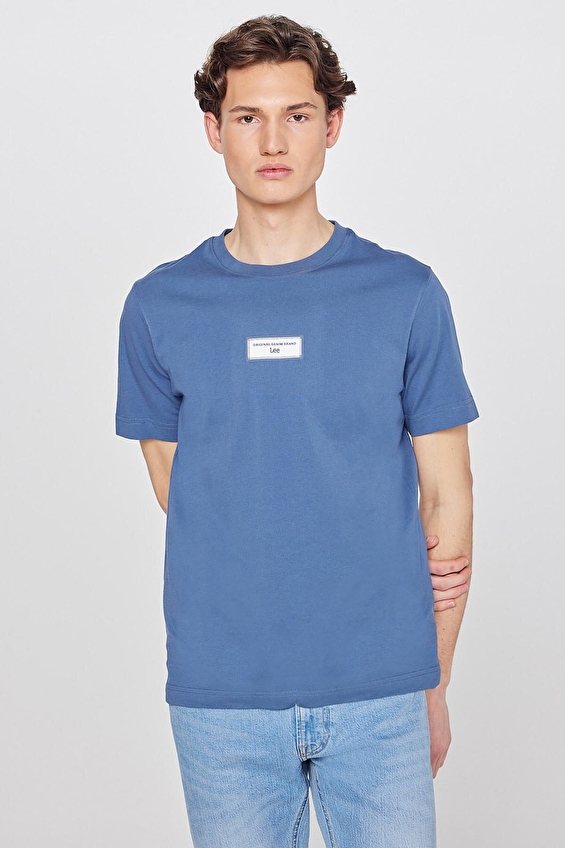 Lee Regular Fit Sıfır Yaka Kısa Kol Erkek Tişört L2610071TF Indıgo Lee Regular Fit Sıfır Yaka Kısa Kol Erkek Tişört L2610071TF Indıgo