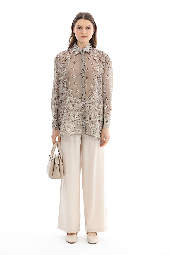 Robin Kadın Gömlek M39283 Vizon Robin Kadın Gömlek M39283 Vizon