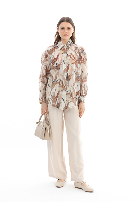 Robin Kadın Gömlek M39293 Kahverengi Robin Kadın Gömlek M39293 Kahverengi