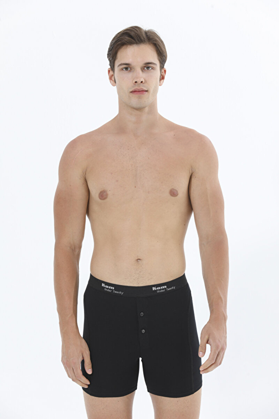 Kom Beli Lastikli Geniş Paça Yüksek Kaliteli Kom Kumaşı Erkek Boxer LONG Siyah Kom Beli Lastikli Geniş Paça Yüksek Kaliteli Kom Kumaşı Erkek Boxer LONG Siyah