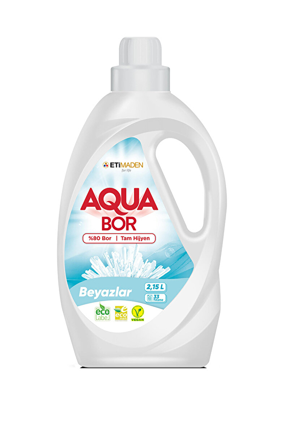 Boron Aquabor Sıvı Çamaşır Deterjanı Beyazlar 33 Yıkama 2150 ml