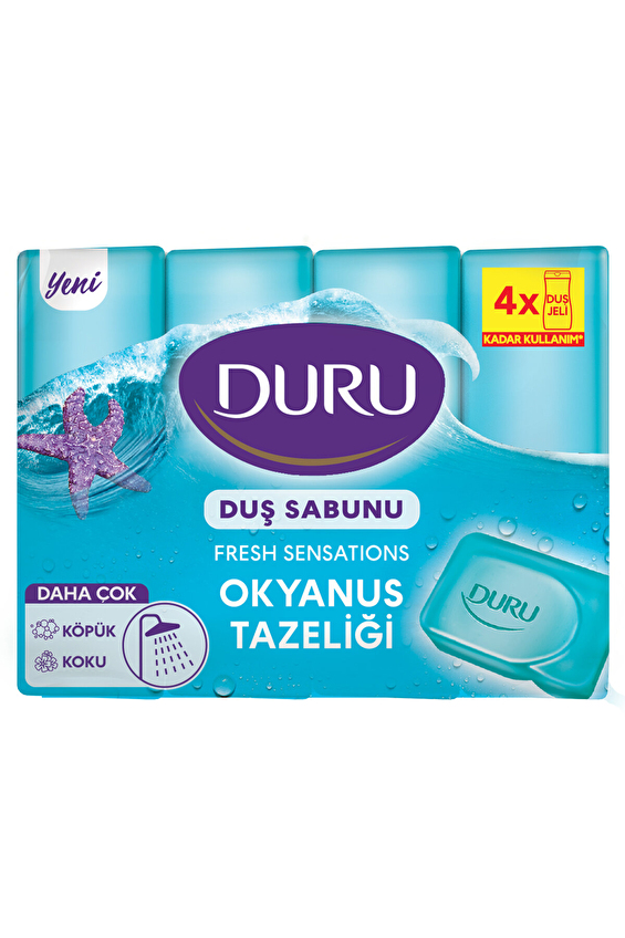 Duru Duş Sabunu Fresh Okyanus Esintisi 4x150 g Duru Duş Sabunu Fresh Okyanus Esintisi 4x150 g