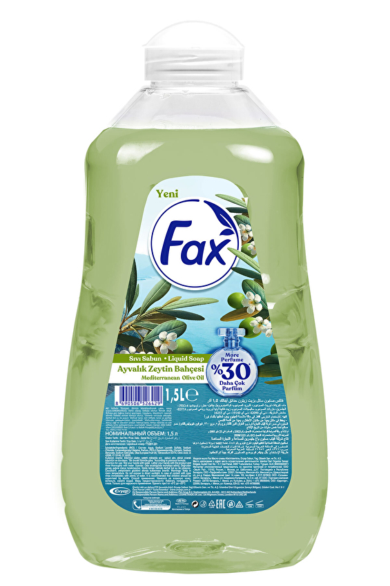 Fax Ayvalık Zeytin Bahçesi Sıvı Sabun 1,5 L Fax Ayvalık Zeytin Bahçesi Sıvı Sabun 1,5 L