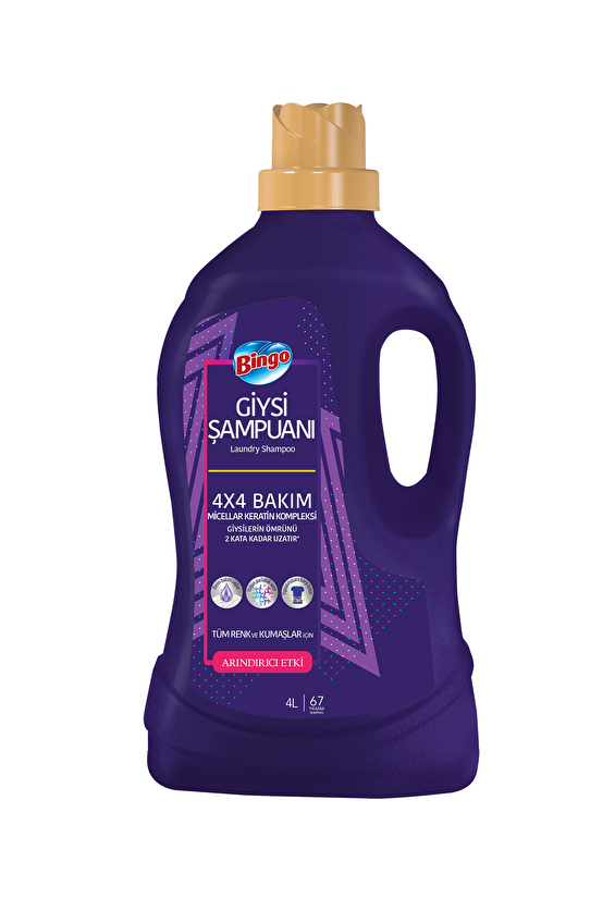 Bingo Sıvı Giysi Şampuanı Arındırıcı 67 Yıkama 4000 ml