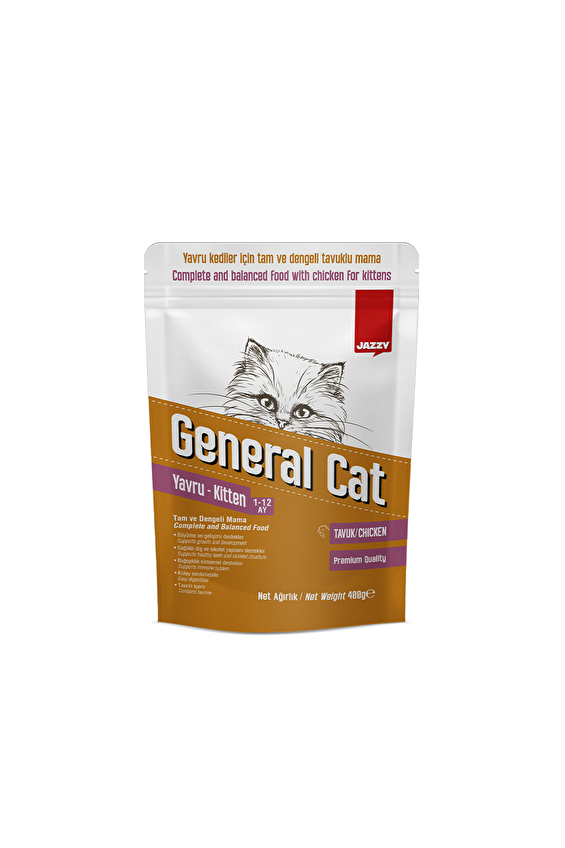 Jazzy General Cat Yavru Kedi Maması Tavuklu 400 Gr