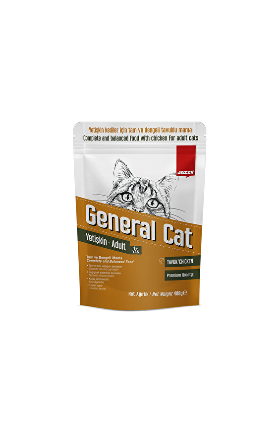 Jazzy General Cat Yetkişkin Kedi Maması Tavuklu 400 Gr