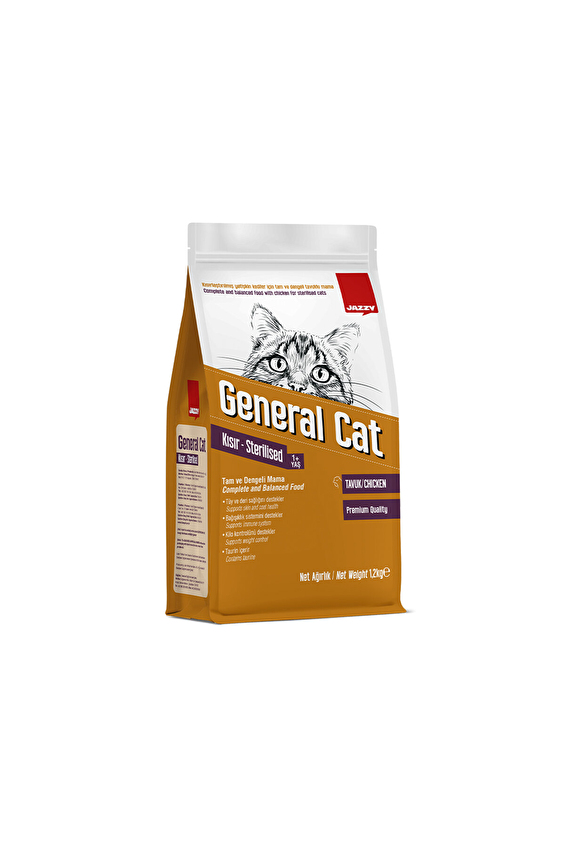 Jazzy General Cat Kısır Kedi Maması Tavuklu 1.2 Kg