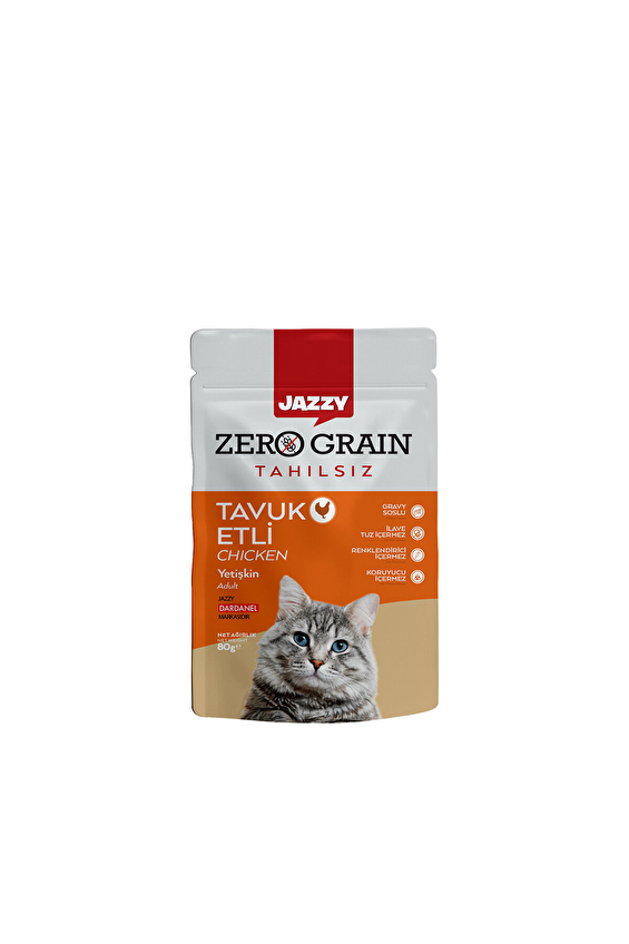 Jazzy Kedi Maması Tavuklu 80 Gr Jazzy Kedi Maması Tavuklu 80 Gr