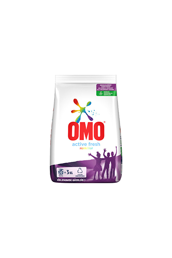 Omo Çamaşır Deterjanı 3 kg Active Fresh Renkliler Omo Çamaşır Deterjanı 3 kg Active Fresh Renkliler