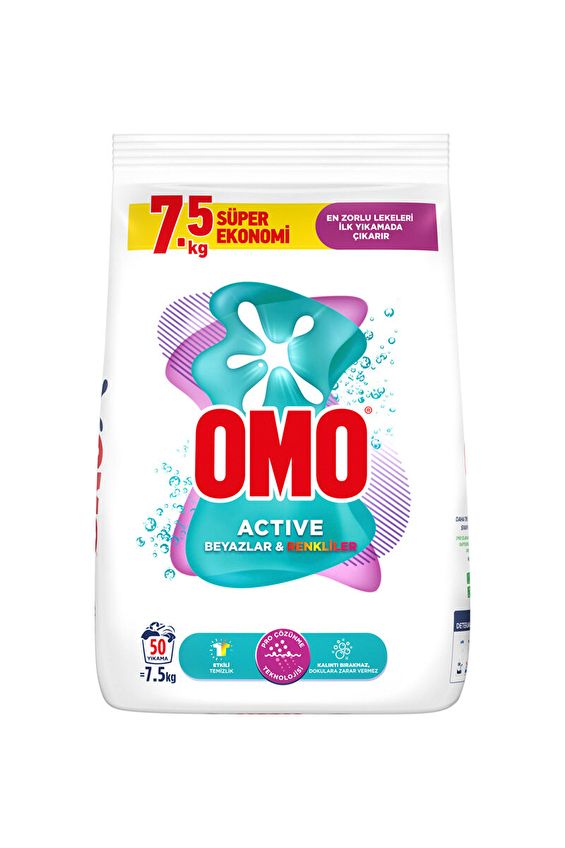 Omo 7,5 kg Toz Deterjanı Renkli ve Beyaz