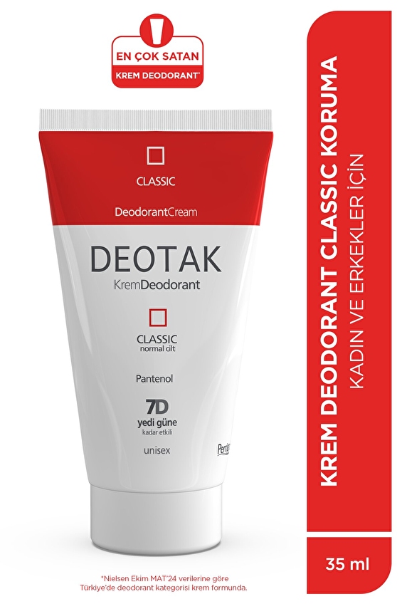 Deotak Krem Deodorant Klasik 35 ml Deotak Krem Deodorant Klasik 35 ml