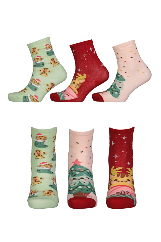 Katia&Bony Kadın 3'lü Soket Çorap 22501W3014 RNK Renkli